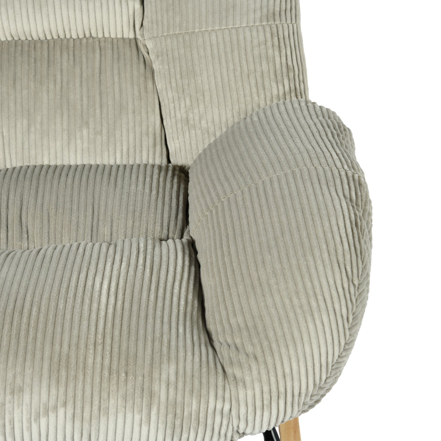 Lithops Corduroy Rocking Chair Modern Fabric Accent Chair