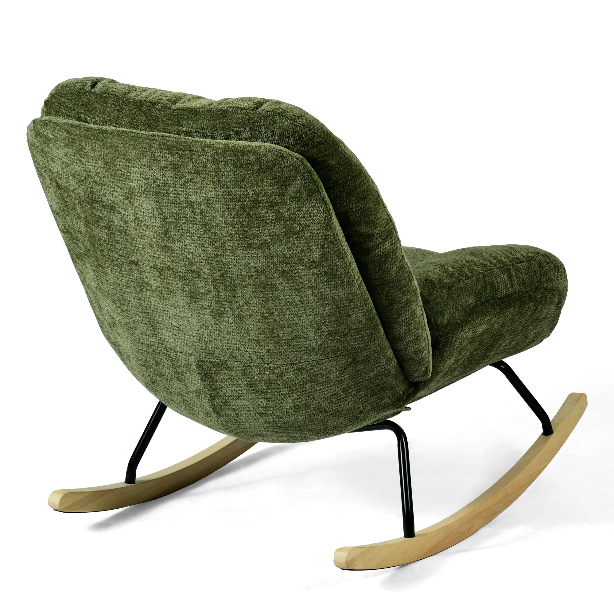 Lithops Corduroy Rocking Chair Modern Fabric Accent Chair