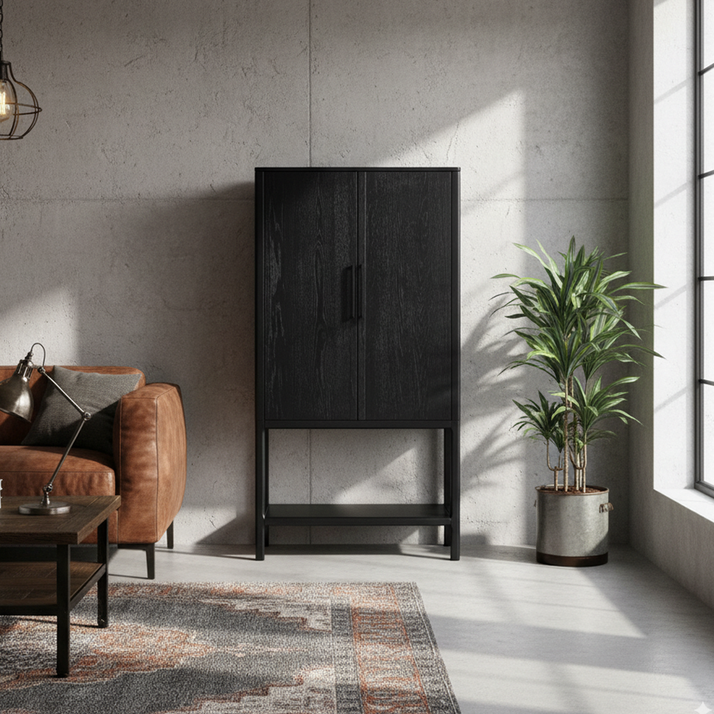 Storage Cabinet Multi-Shelf Tall Cupboard
