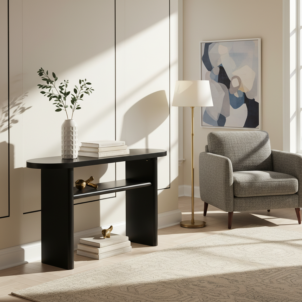 Broadway Console Table with Storage Shelf