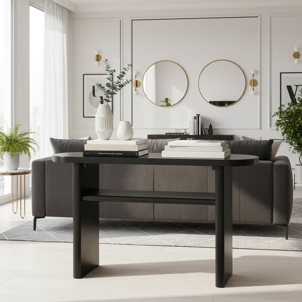 Broadway Console Table with Storage Shelf