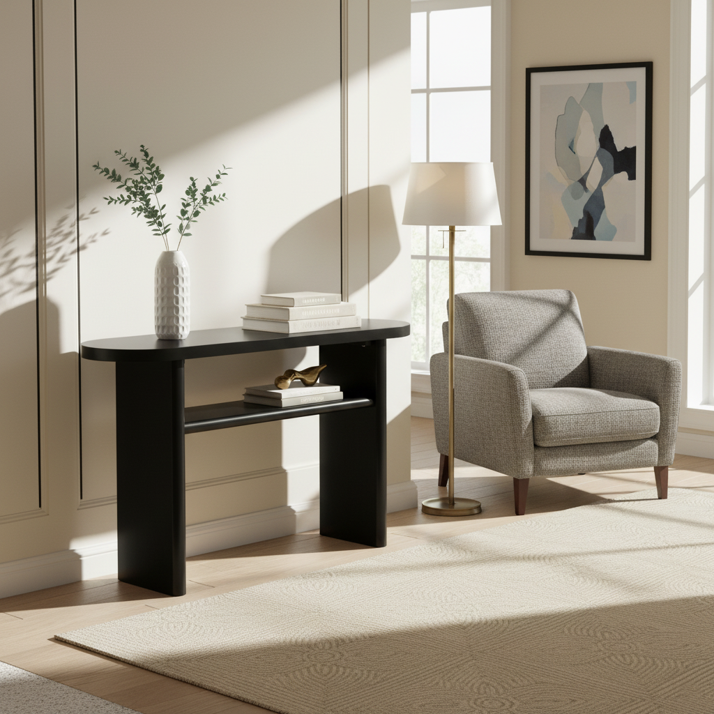 Broadway Console Table with Storage Shelf