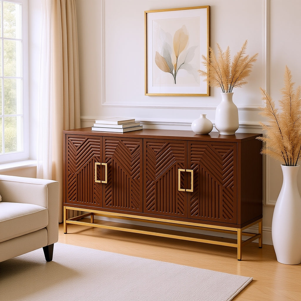 Osaka Sideboard Buffet Cabinet, Brown