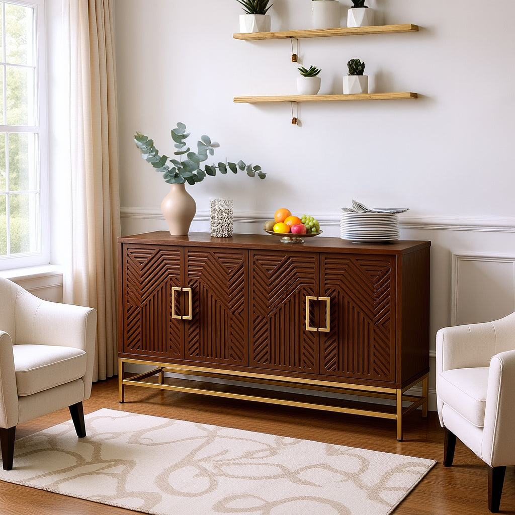 Osaka Sideboard Buffet Cabinet, Brown