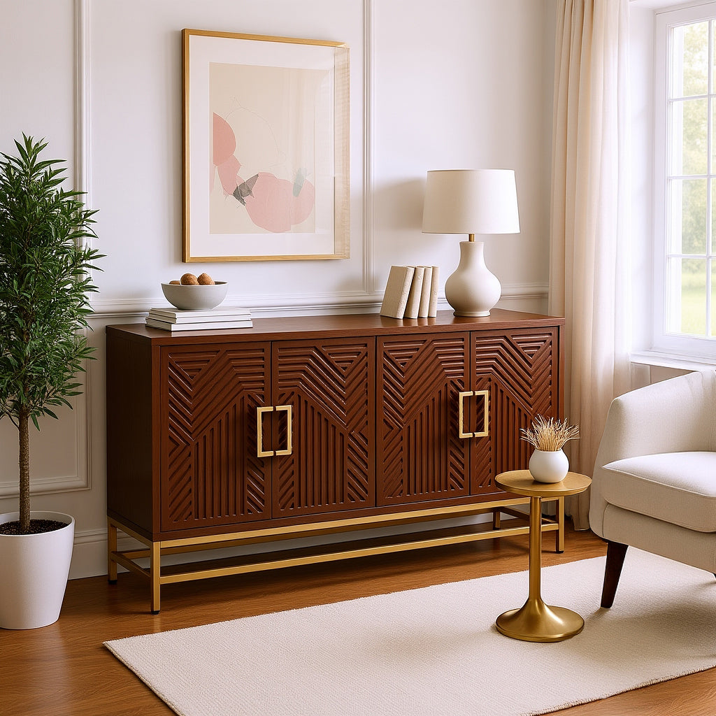 Osaka Sideboard Buffet Cabinet, Brown