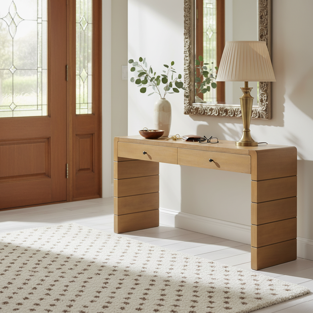 Arcade Wooden Console Table with 2 Drawers