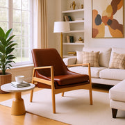 Shenandoah Mid Century PU Leather Accent ChairPU Leather Accent Chair