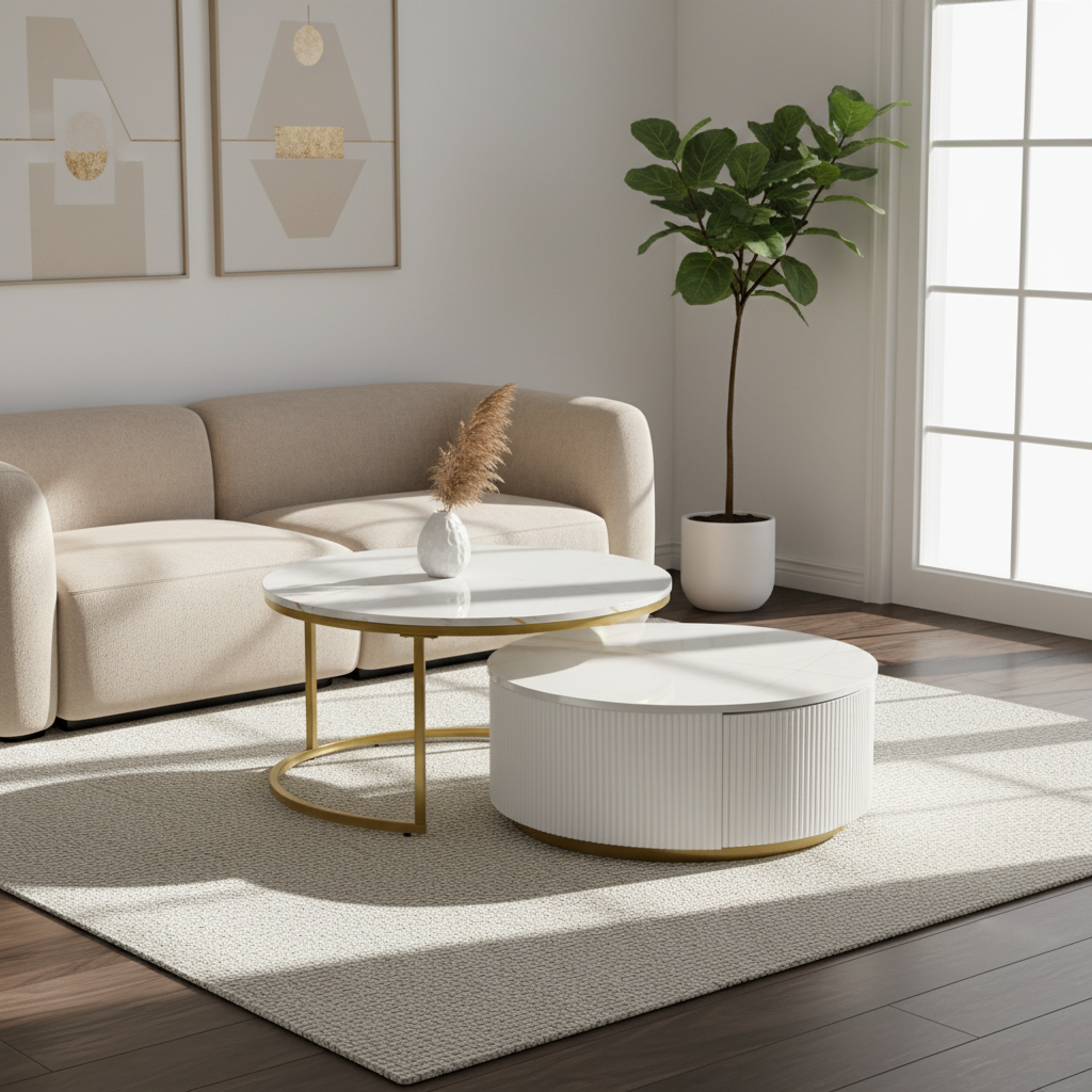 Biarritz Nesting Coffee Table Set with Storage Drawer