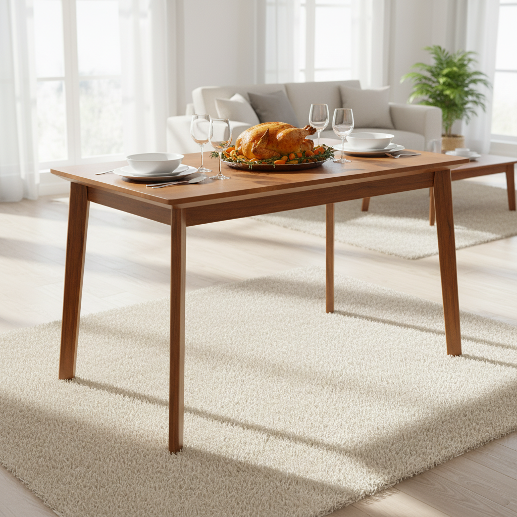 Seine Rubber Wood Modern 47" Dining Table