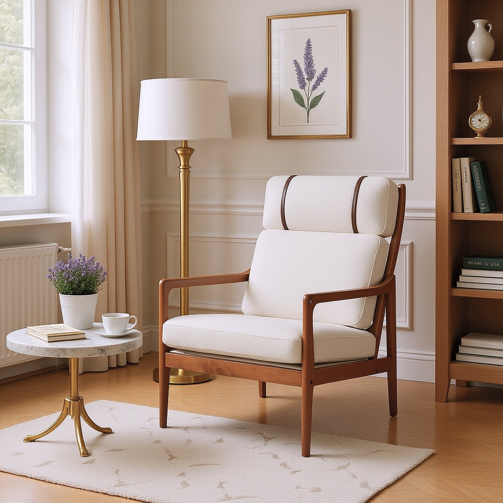 Crater Mid Century Ergonomic Accent Armchair