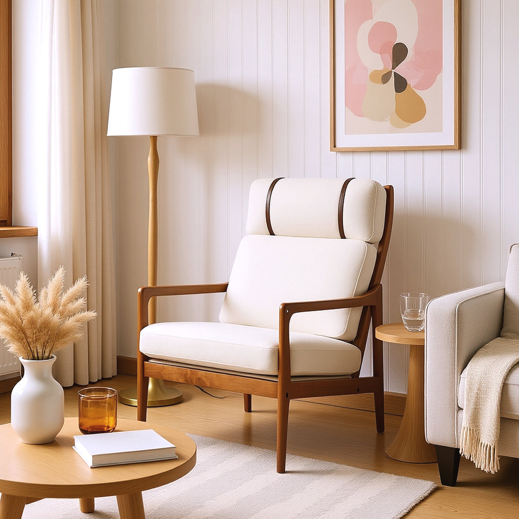 Crater Mid Century Ergonomic Accent Armchair