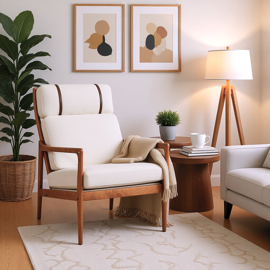 Crater Mid Century Ergonomic Accent Armchair