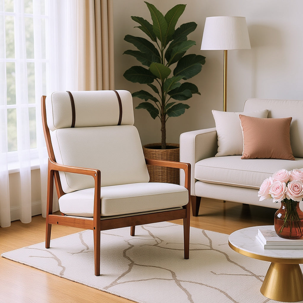 Crater Mid Century Ergonomic Accent Armchair