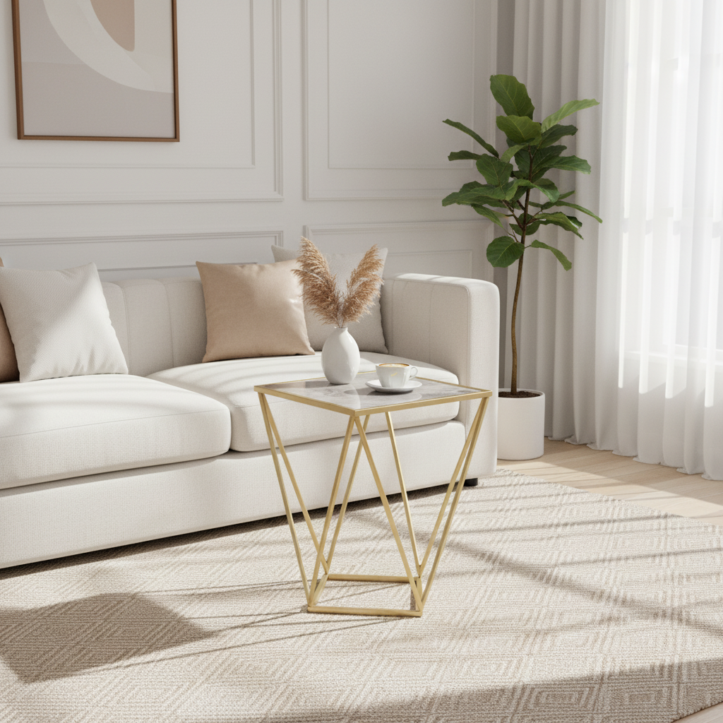 Reims Geometric Side Table