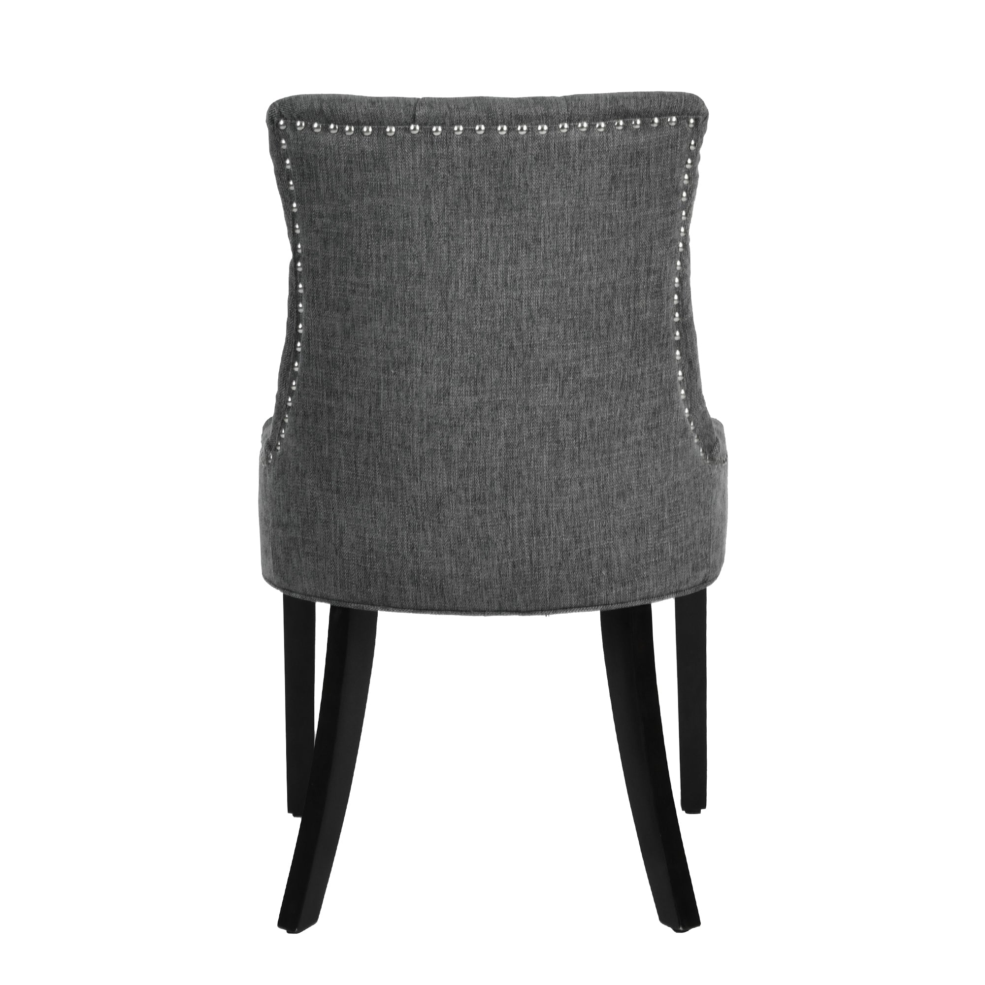 NUTTON Upholstered Tufted Back Dining Chair Set of 2 with Curved Legs