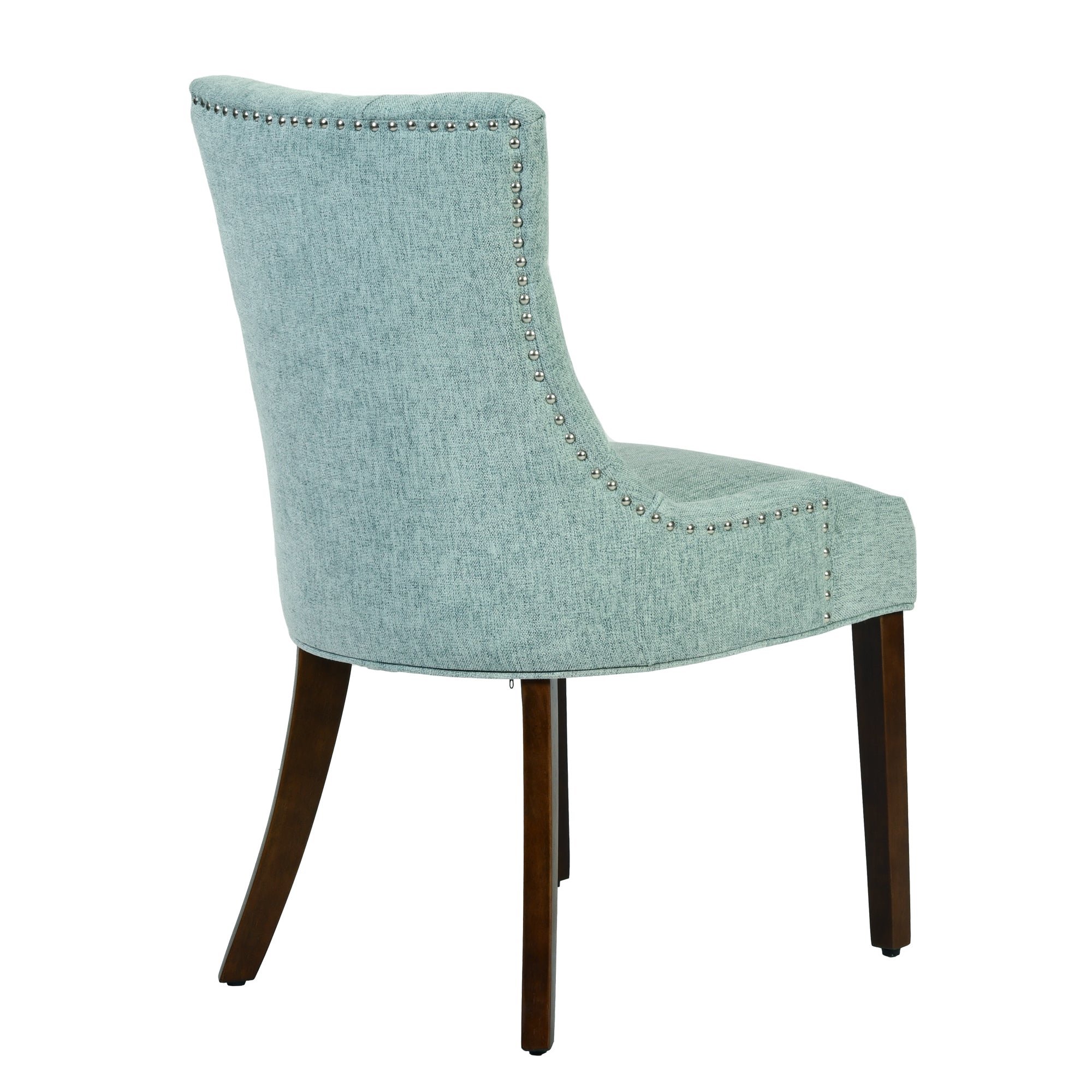 NUTTON Upholstered Tufted Back Dining Chair Set of 2 with Curved Legs