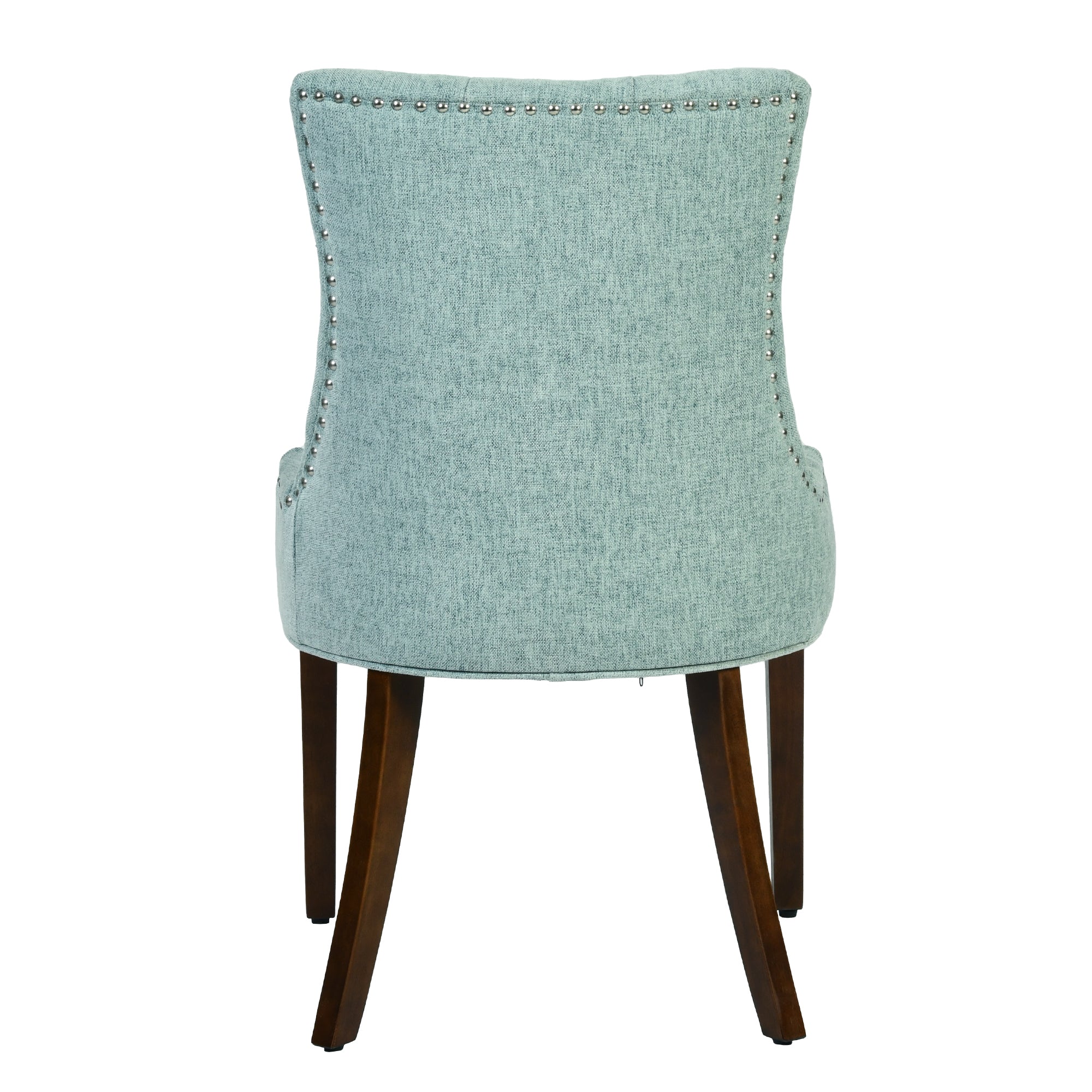 NUTTON Upholstered Tufted Back Dining Chair Set of 2 with Curved Legs