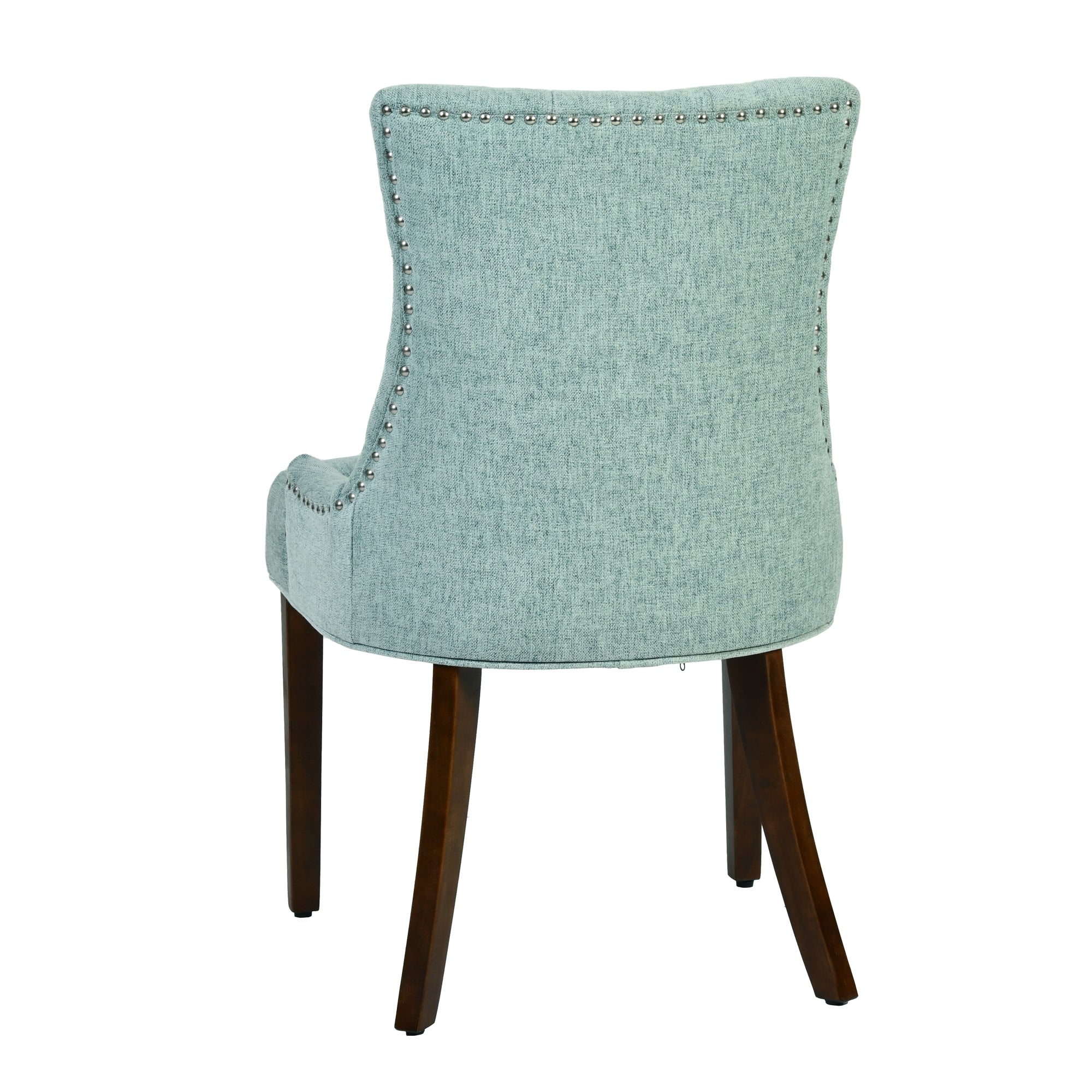 NUTTON Upholstered Tufted Back Dining Chair Set of 2 with Curved Legs