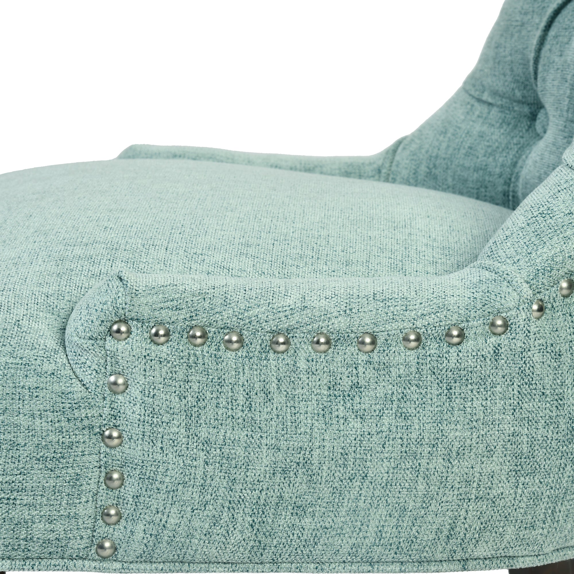 NUTTON Upholstered Tufted Back Dining Chair Set of 2 with Curved Legs