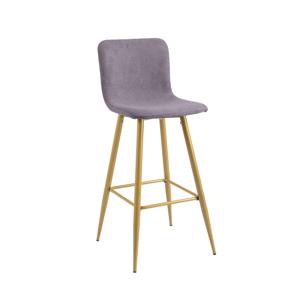 Homy Casa SCARGILL 30" Swivel Bar Stool, Dark Grey with Gold Legs Open Box