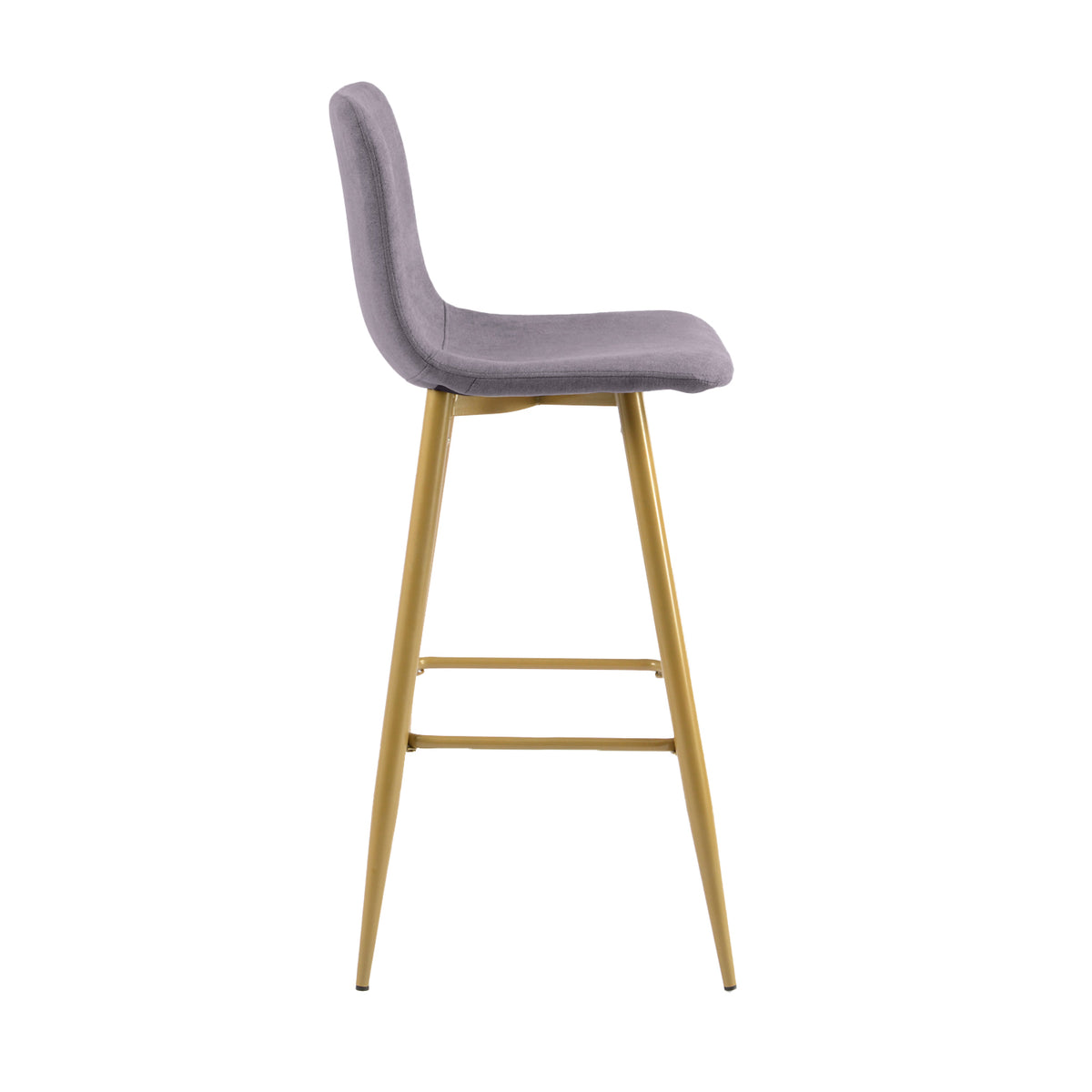 Homy Casa SCARGILL 30" Swivel Bar Stool, Dark Grey with Gold Legs Open Box