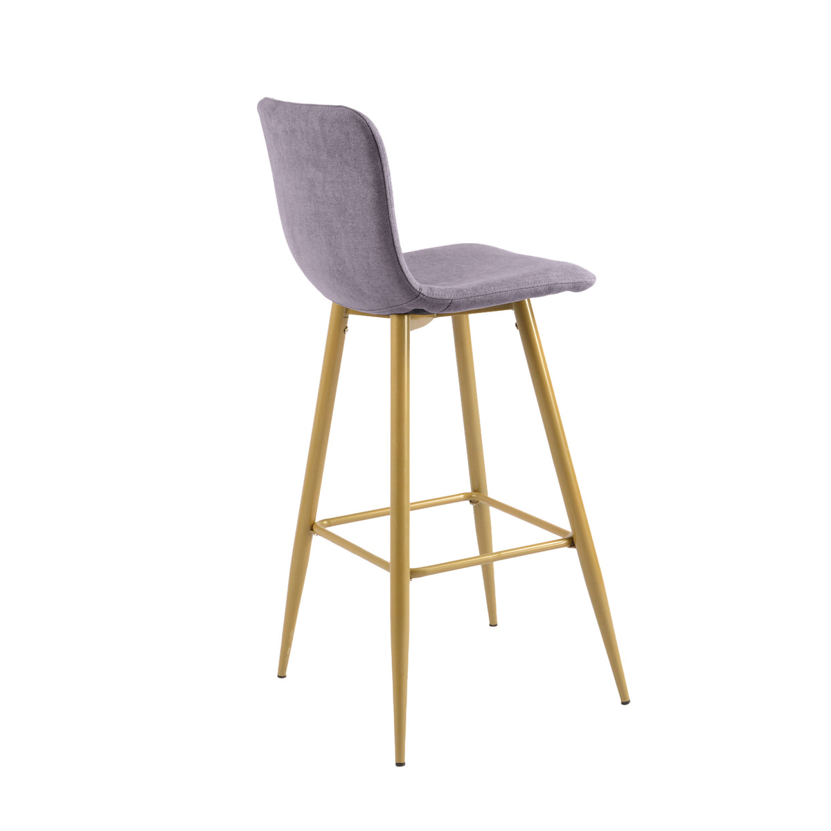 Homy Casa SCARGILL 30" Swivel Bar Stool, Dark Grey with Gold Legs Open Box