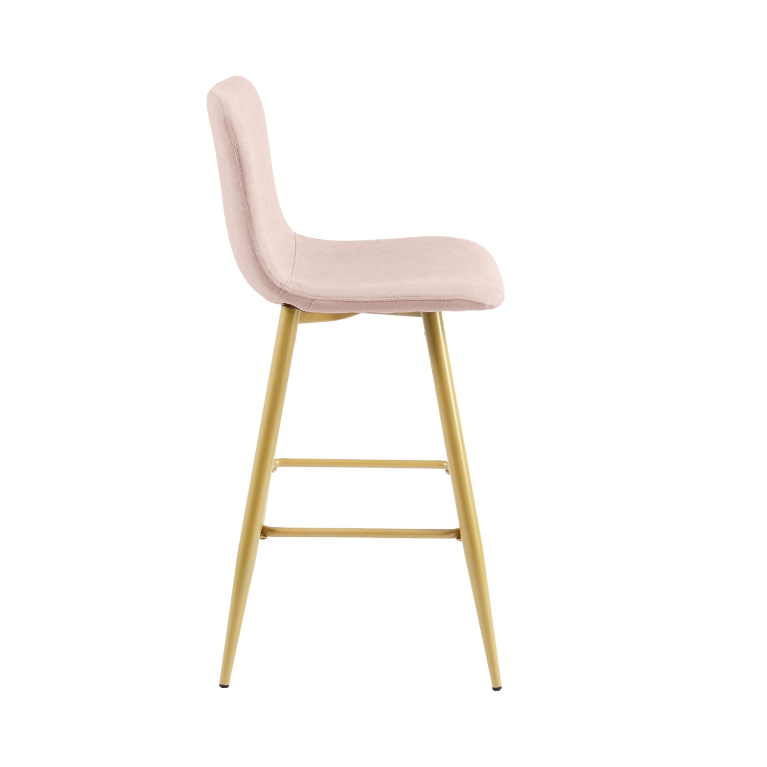 Homy Casa SCARGILL COUNTER 26" Beige Swivel Barstool with Gold Legs for Kitchen Island or Bar Open Box