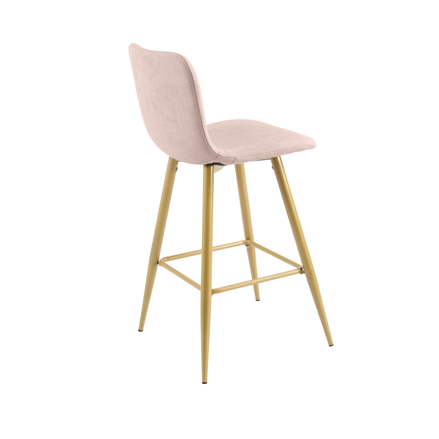 Homy Casa SCARGILL COUNTER 26" Beige Swivel Barstool with Gold Legs for Kitchen Island or Bar Open Box