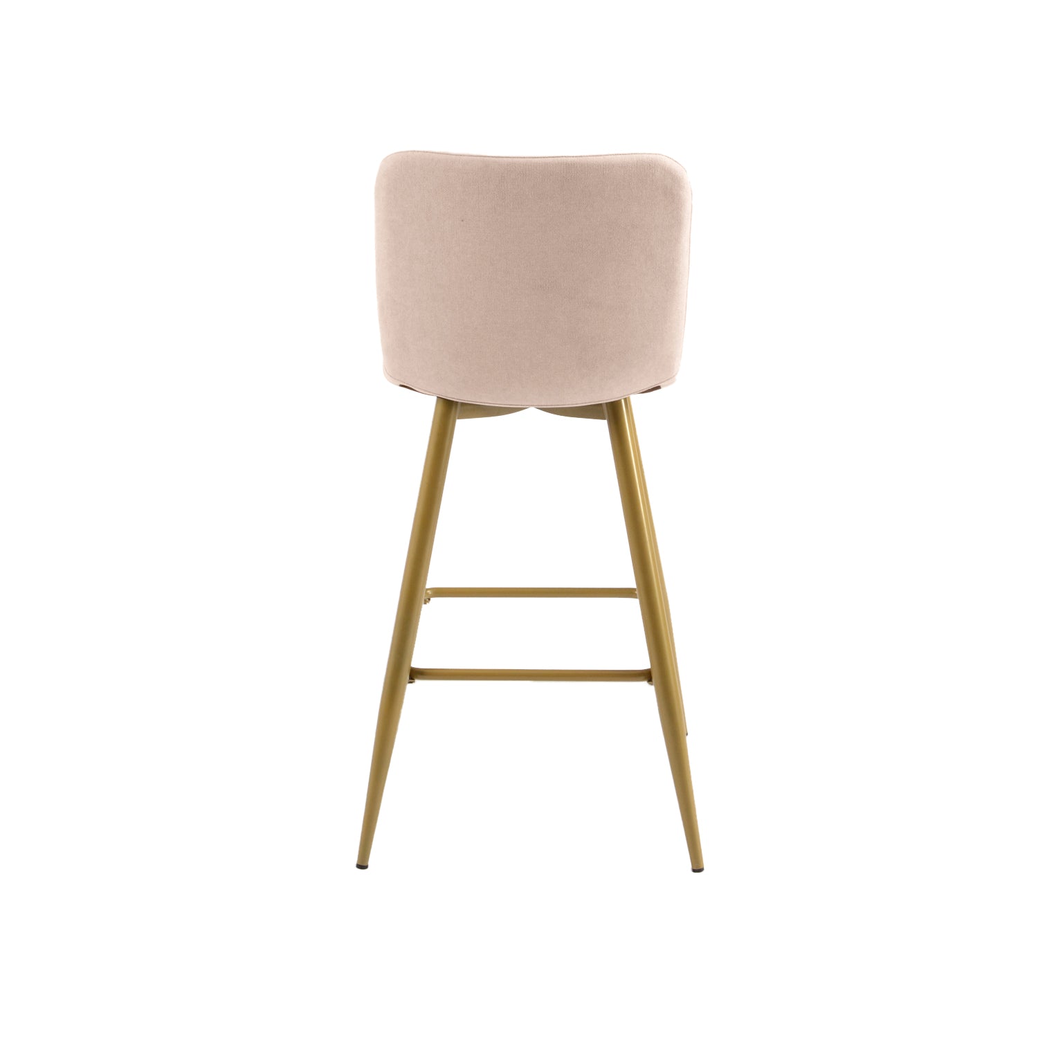 Homy Casa SCARGILL COUNTER 26" Beige Swivel Barstool with Gold Legs for Kitchen Island or Bar Open Box