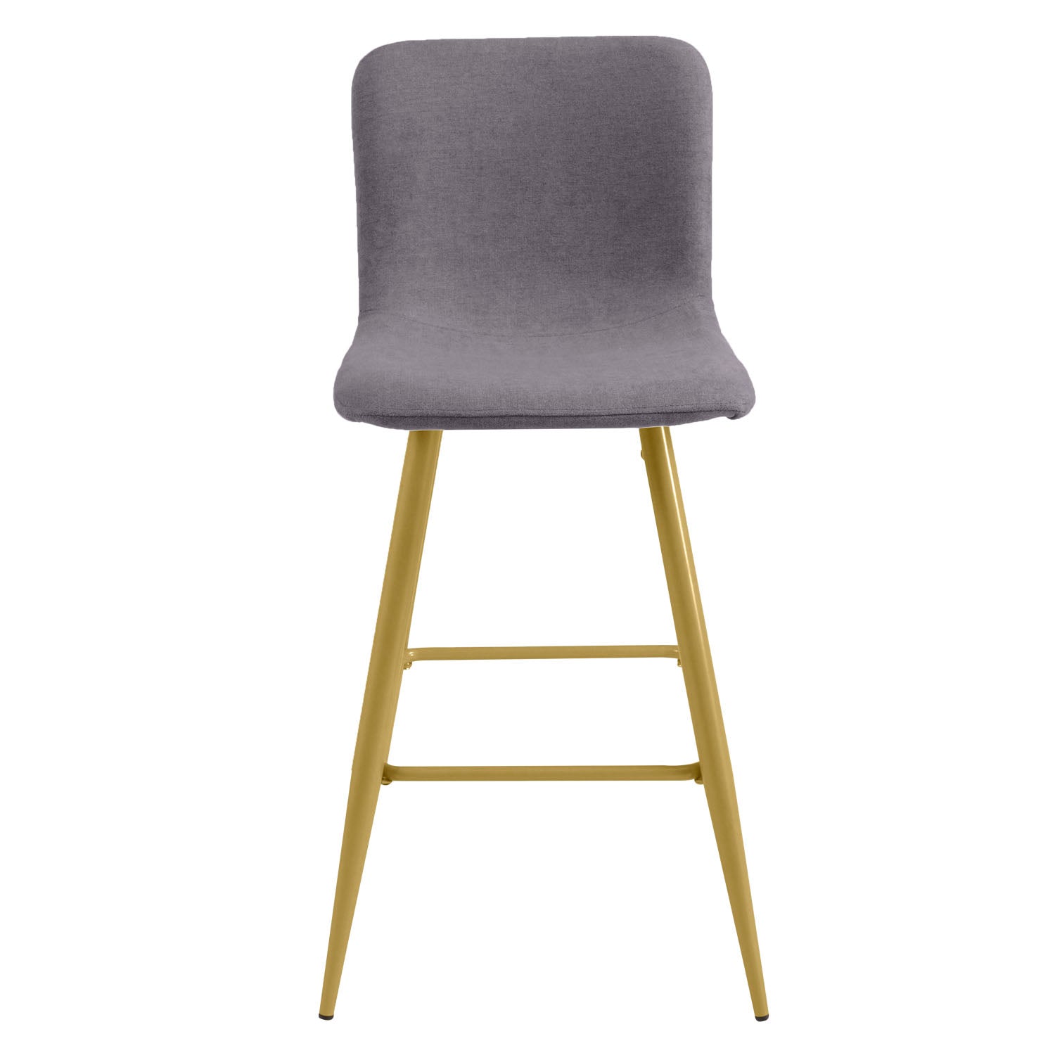 Homy Casa SCARGILL Counter Bar Stool Dark Grey Gold Leg 16.54" x 19.49" x 35.83" Modern Seating Open Box