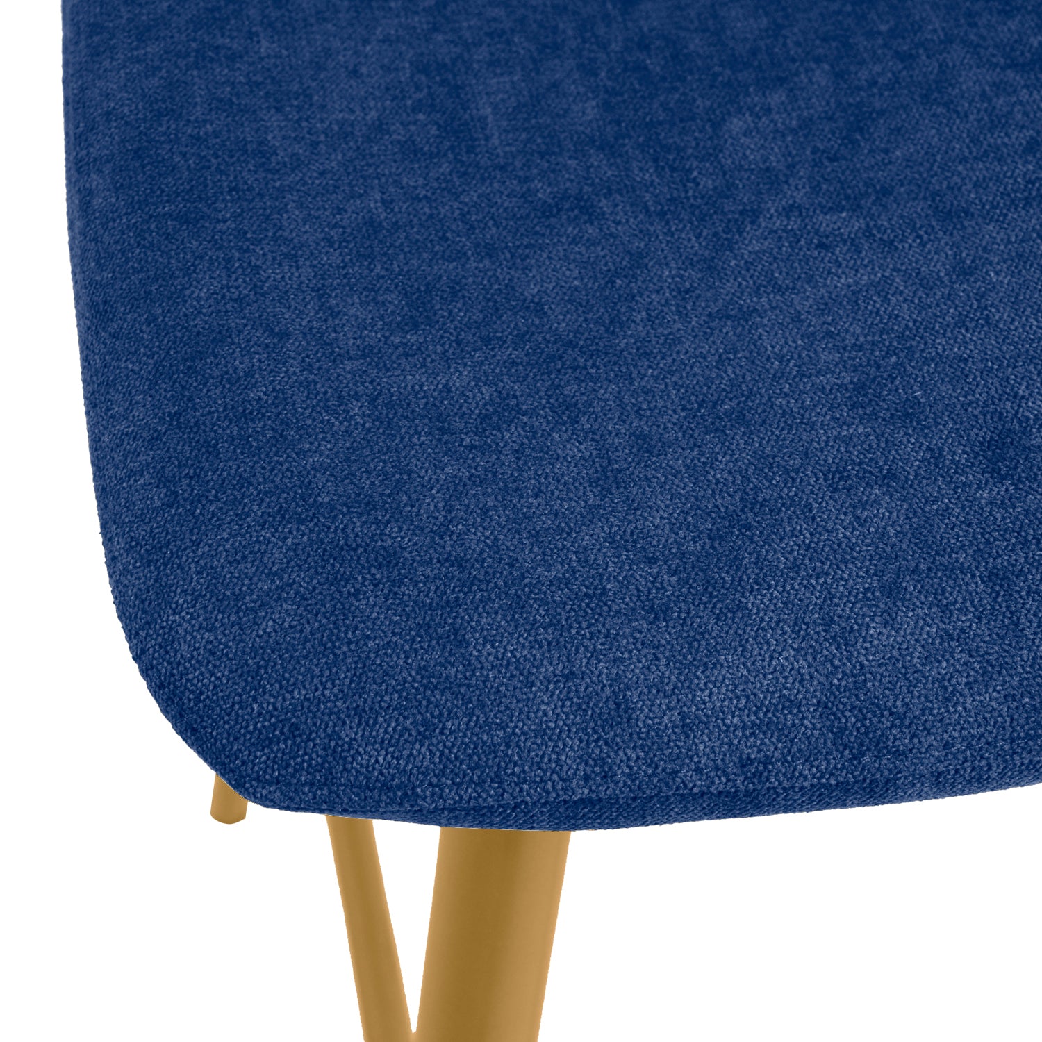 Homy Casa SCARGILL COUNTER 26" Navy Blue Bar Stool with Gold Legs for Kitchen Island or Bar Open Box