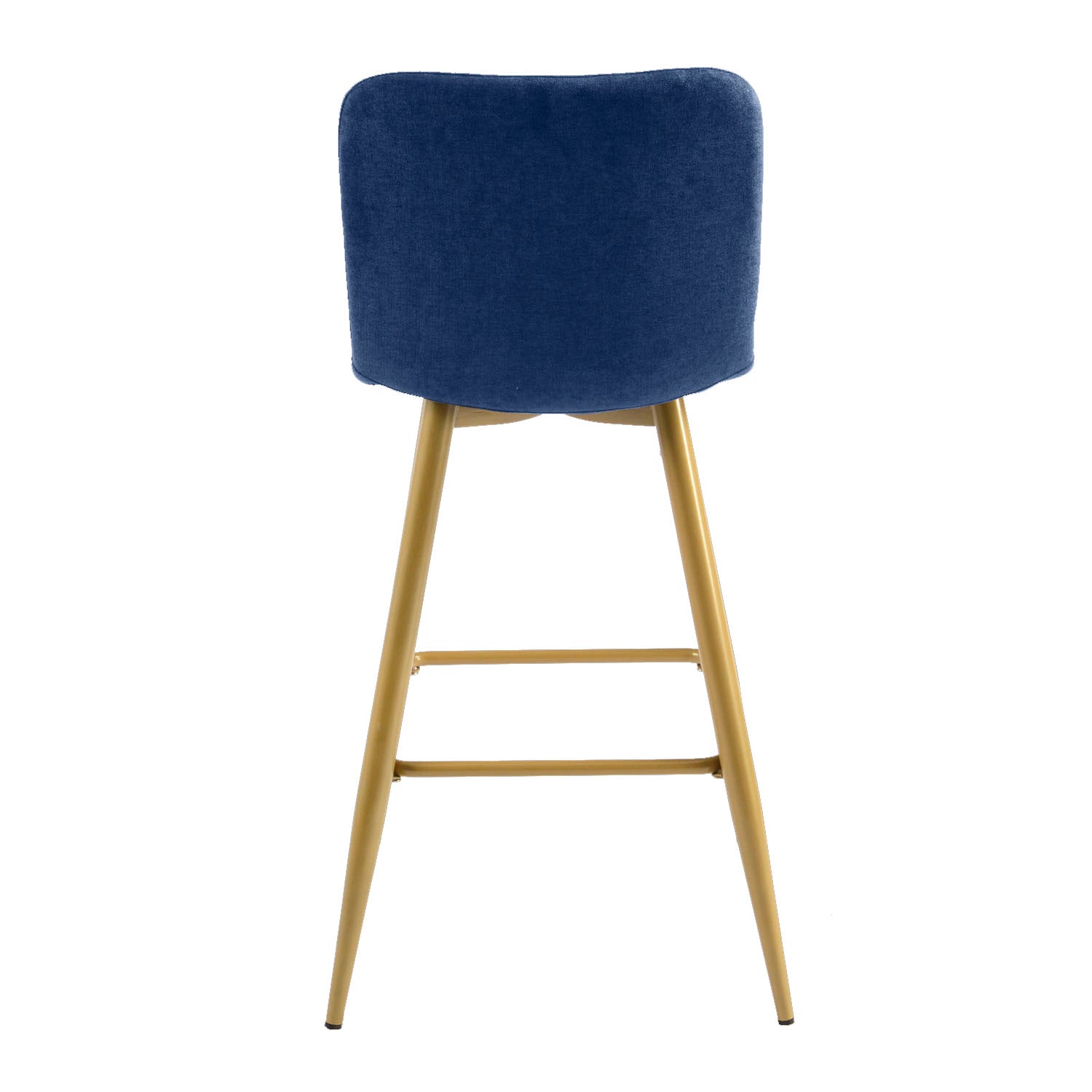 Homy Casa SCARGILL COUNTER 26" Navy Blue Bar Stool with Gold Legs for Kitchen Island or Bar Open Box