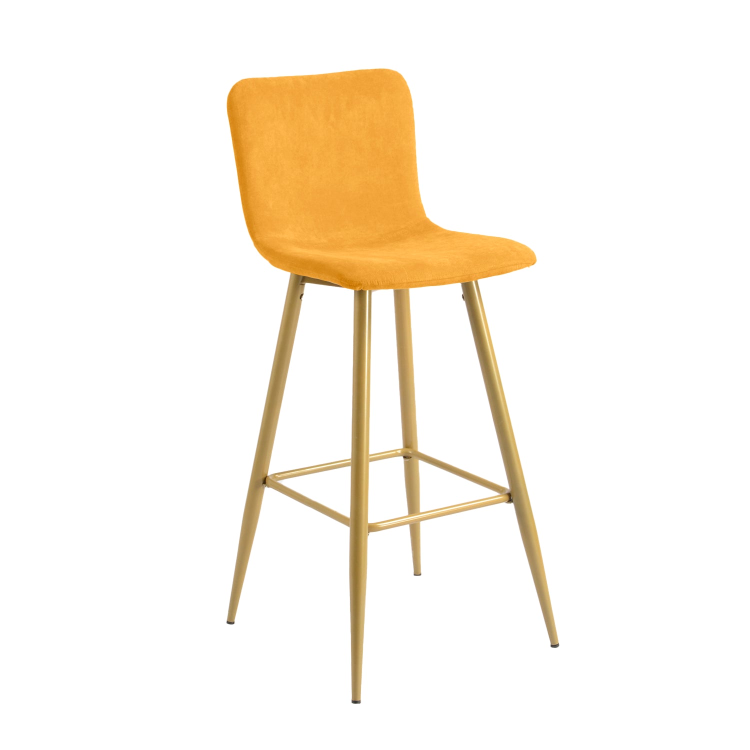Homy Casa Scargill 30" Terry Fabric Bar Stool, Yellow,Open Box