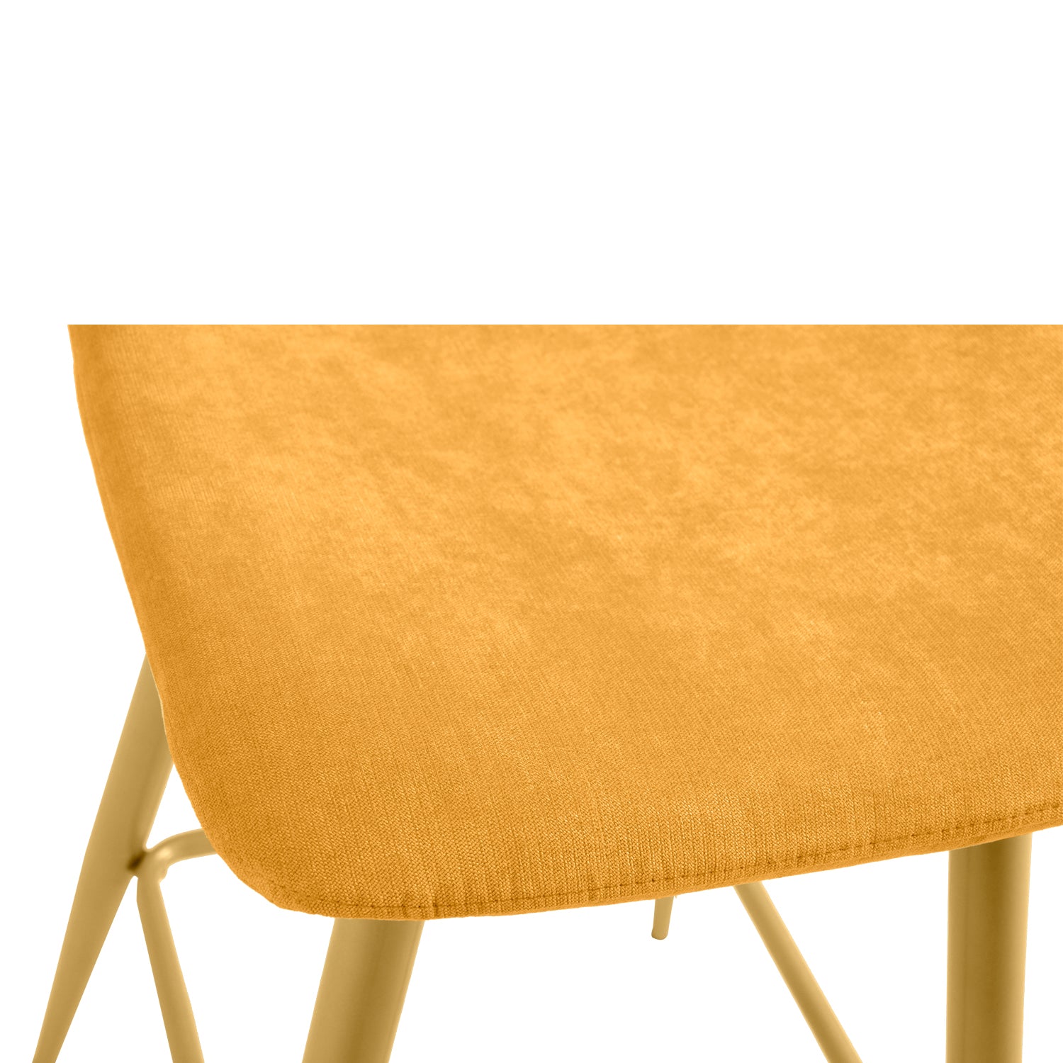 Homy Casa Scargill 26"Modern Terry Fabric Counter Stool, Yellow,Open Box