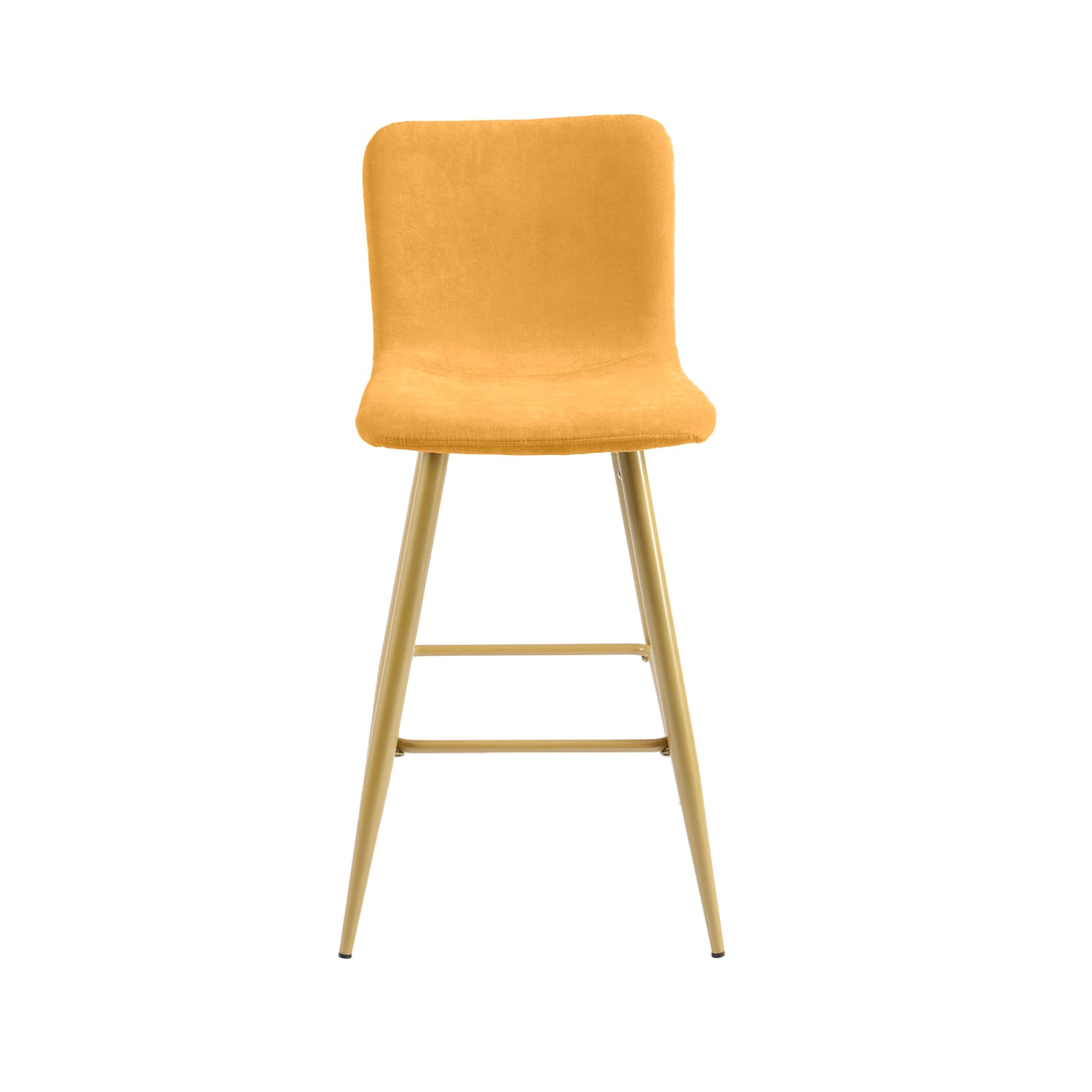Homy Casa Scargill 26"Modern Terry Fabric Counter Stool, Yellow,Open Box