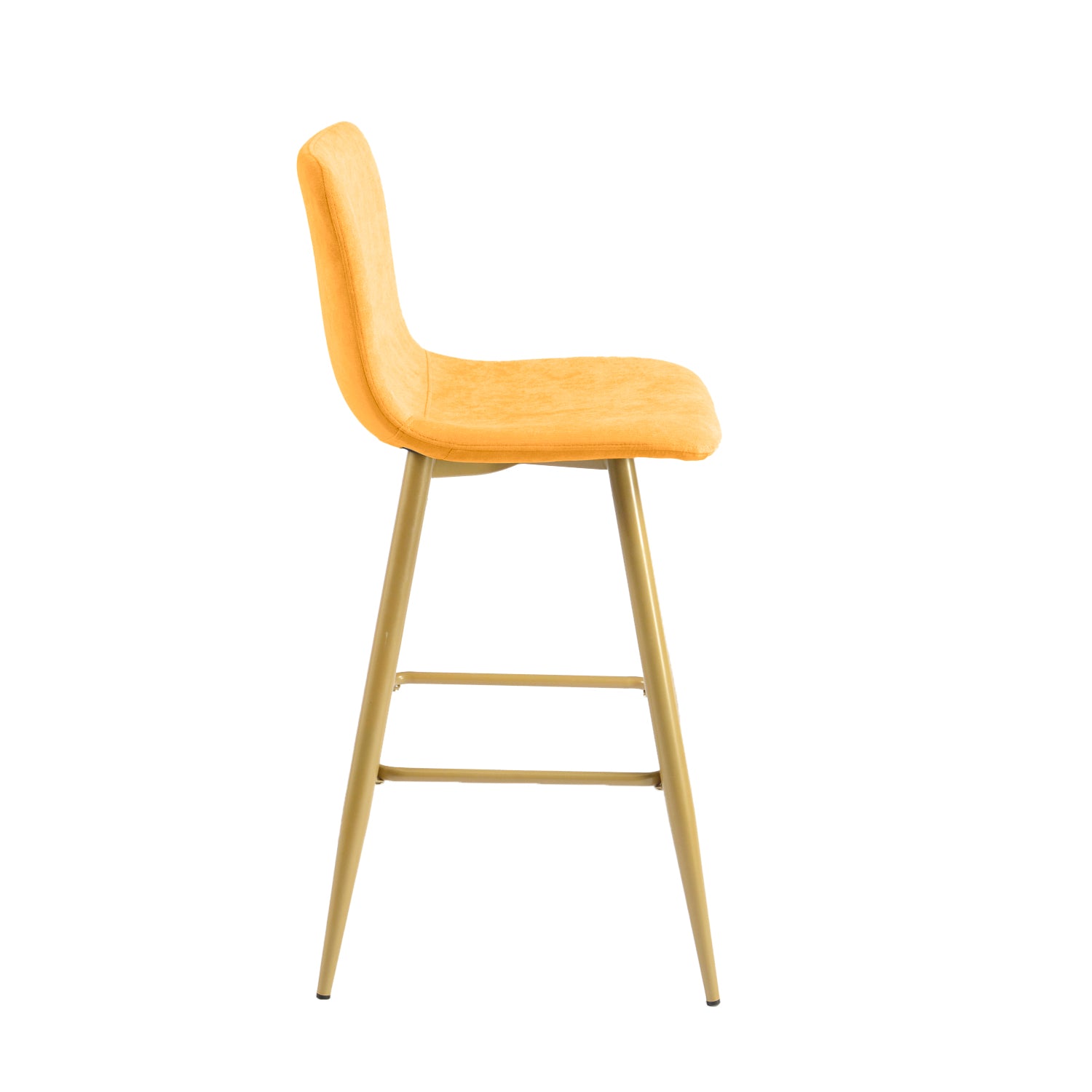 Homy Casa Scargill 26"Modern Terry Fabric Counter Stool, Yellow,Open Box