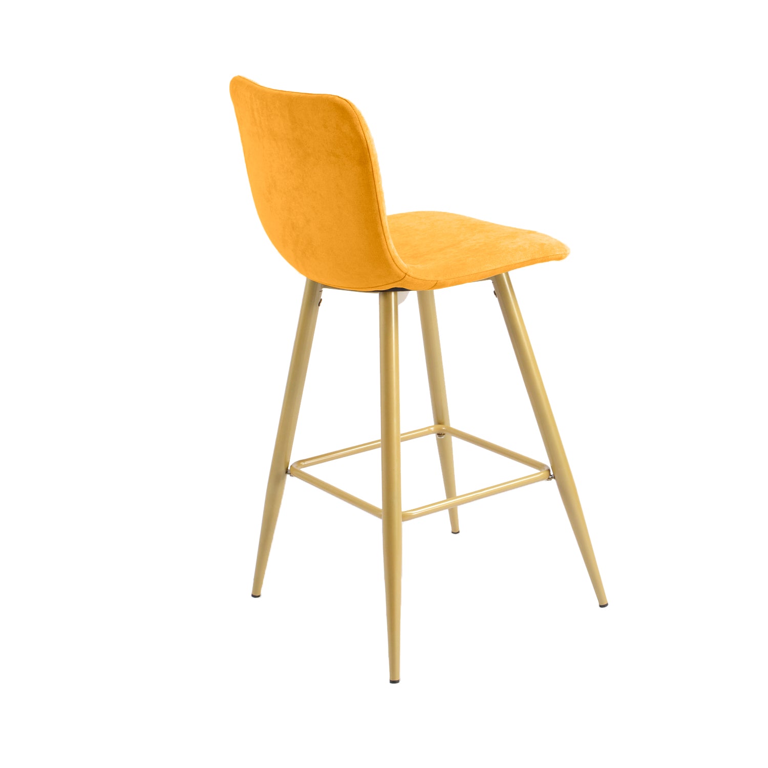 Homy Casa Scargill 26"Modern Terry Fabric Counter Stool, Yellow,Open Box