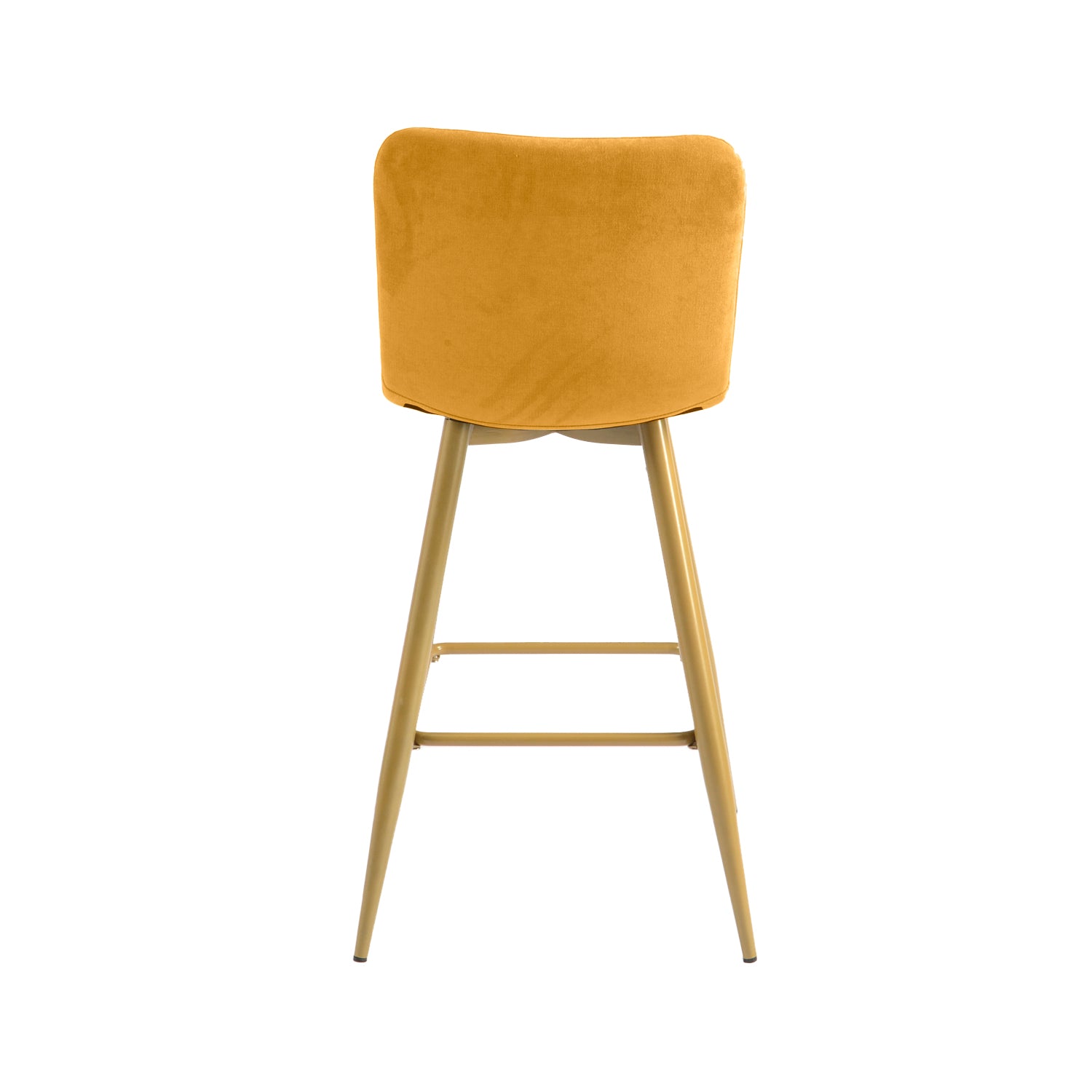 Homy Casa Scargill 26"Modern Terry Fabric Counter Stool, Yellow,Open Box