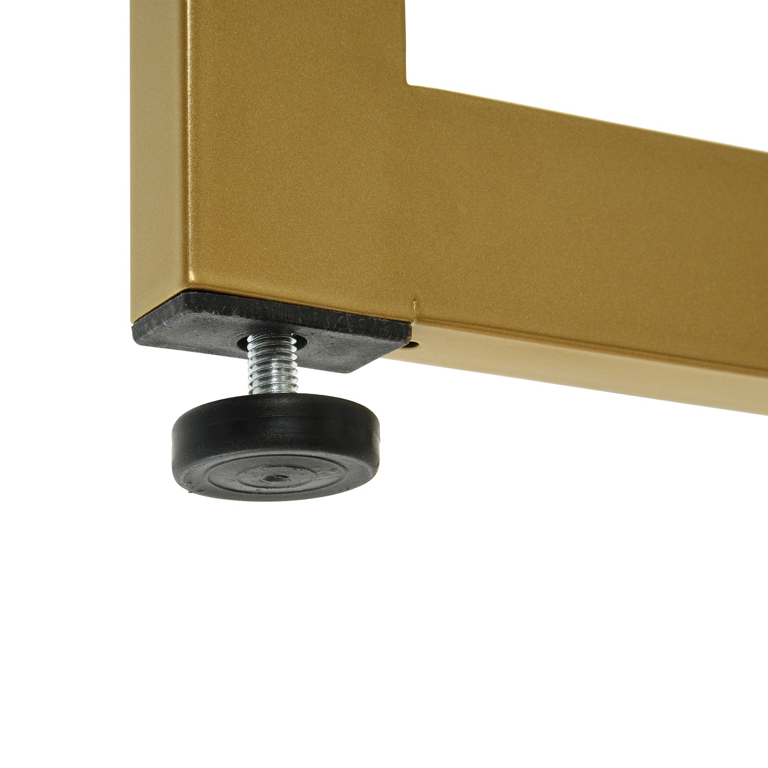 Homy Casa SLIP GLASS GOLD LEG Dining Table "55.1" x 31.5" x 29.5" for Dining and Workspace Open Box
