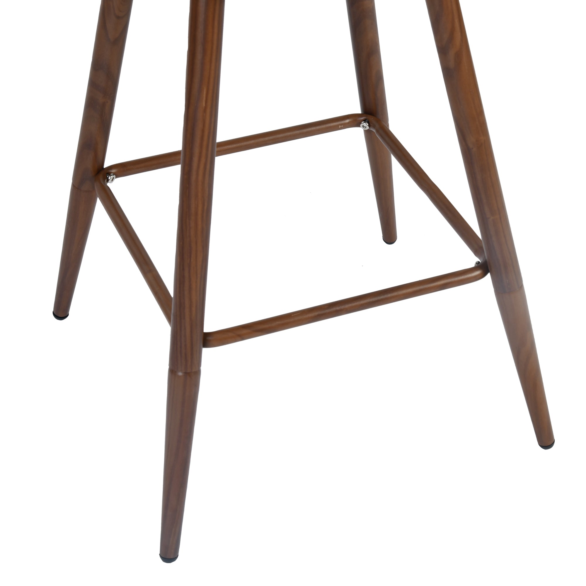 Smeg 26" Upholstered Swivel Counter Stools with Walnut-Tone Metal Legs Set of 2