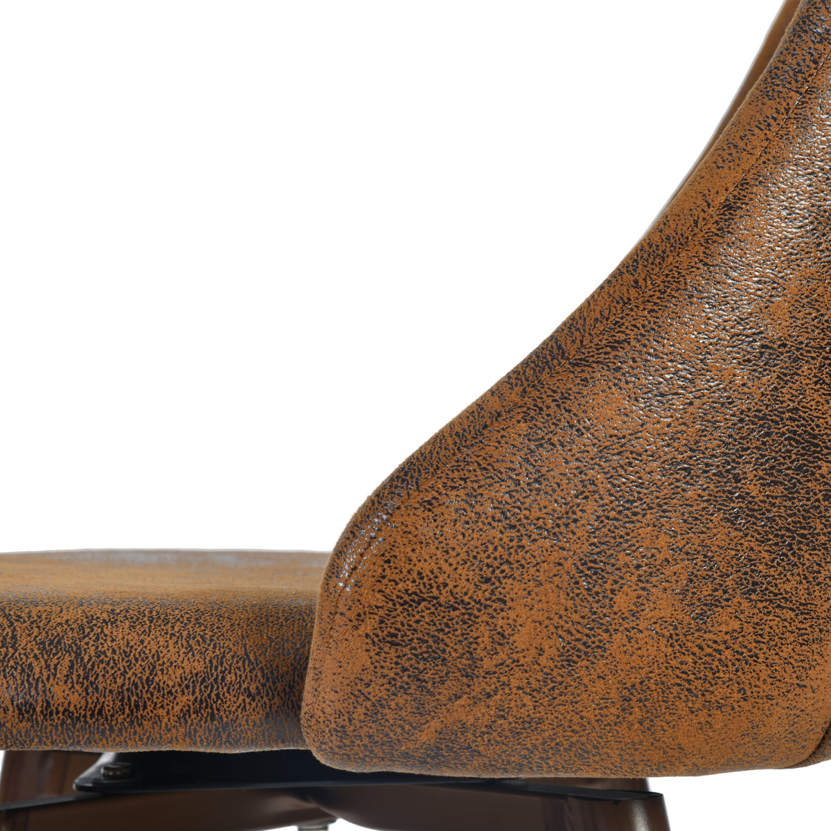 Smeg 26" Upholstered Swivel Counter Stools with Walnut-Tone Metal Legs Set of 2