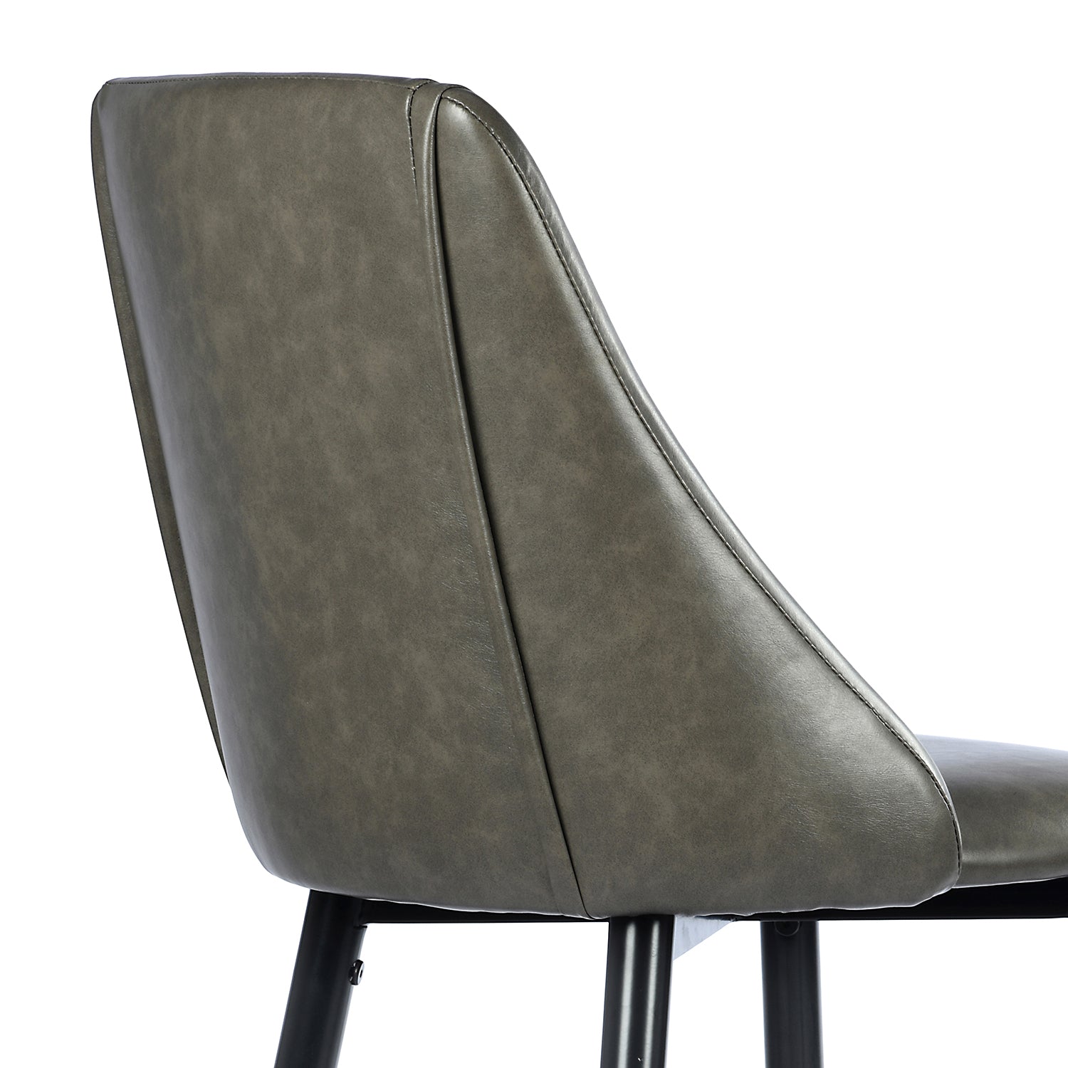 Homy Casa Smeg 30"Modern PU Bar Stool, Grey,Open Box