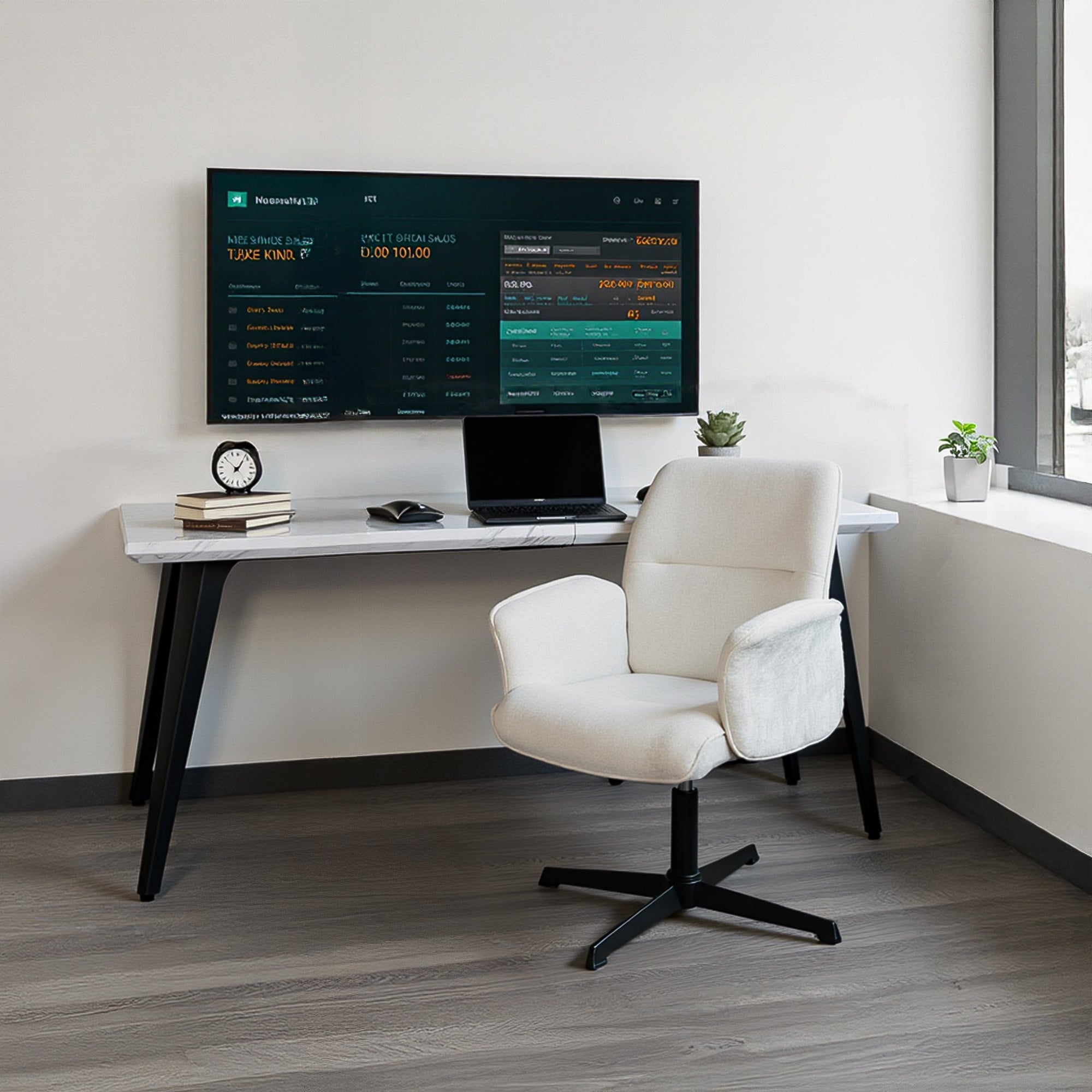 Stan Rectangular Dining Table with Wood Top & Black Metal Legs