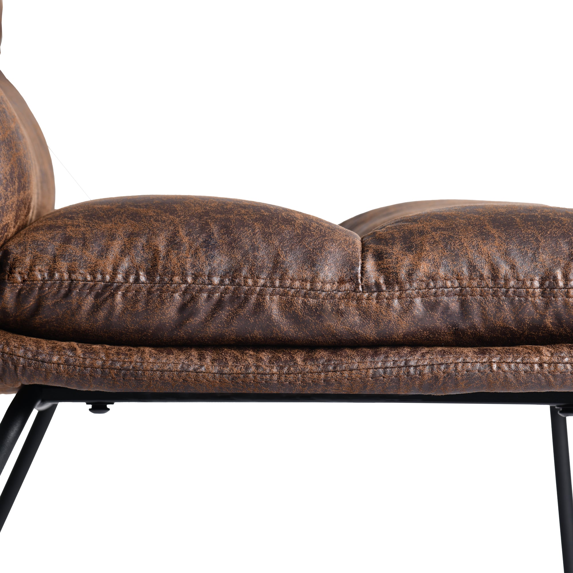 Steffen Faux Leather Dining Chairs with Pillow Top Seat and Sled Base Set of 2