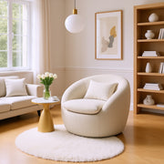 Arches Modern Upholstered Swivel Barrel Chair