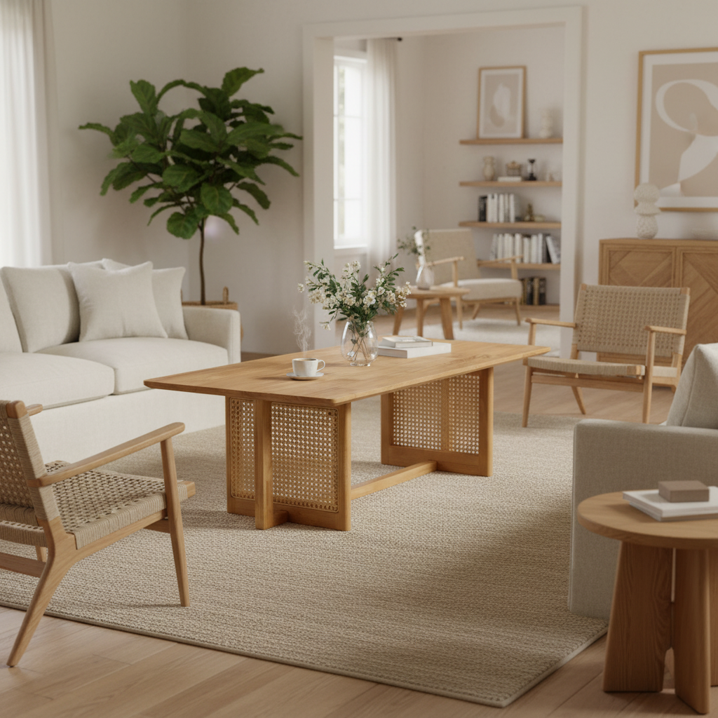 Sorrento Rattan Rectangular Coffee Table