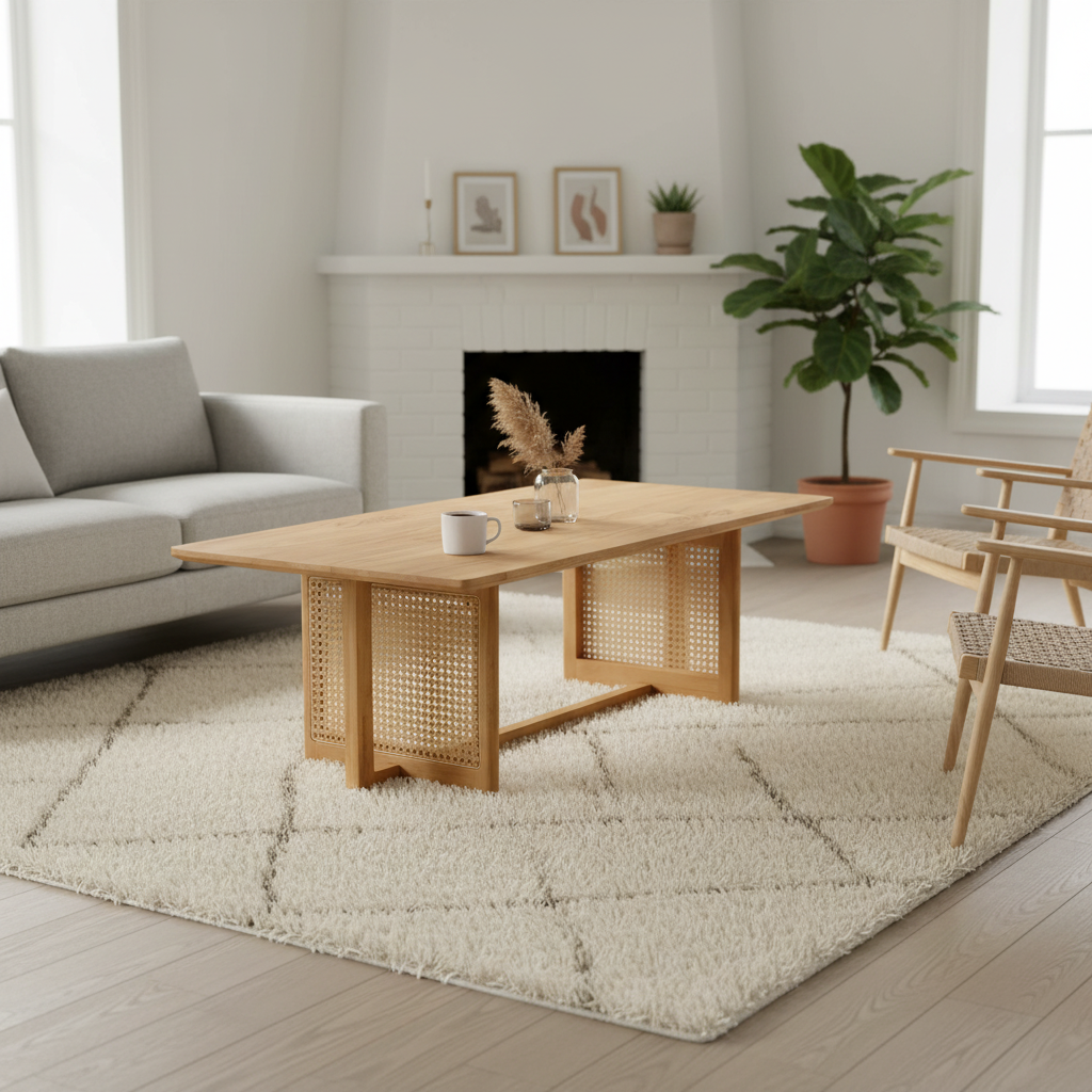 Sorrento Rattan Rectangular Coffee Table