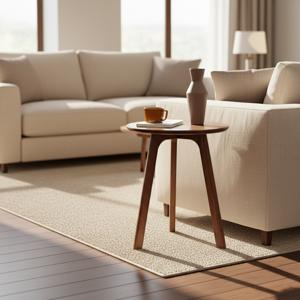 Avignon Solid Wood Round End Table