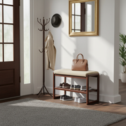 Dorset Solid Wood Shoe Bench Storage Rack Organizer