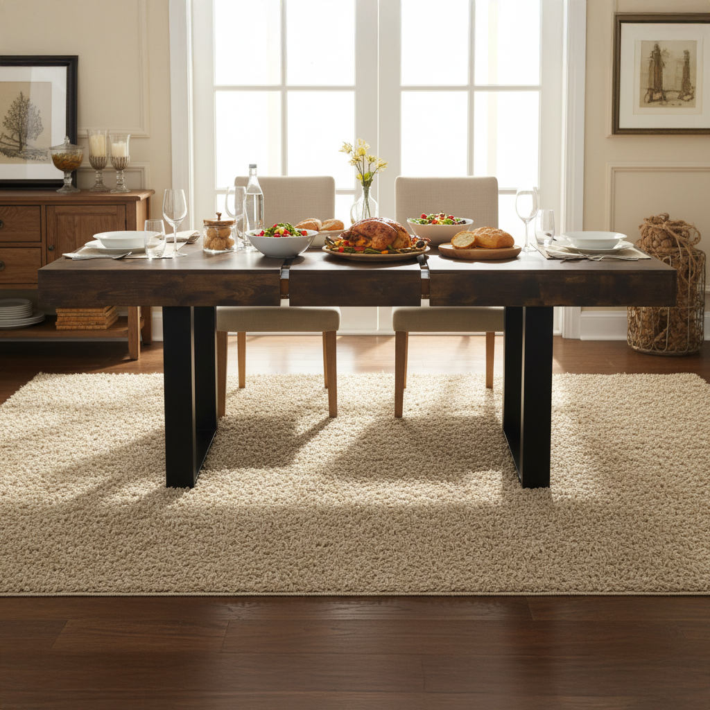 Nevada Wood Modern Extendable Dining Table